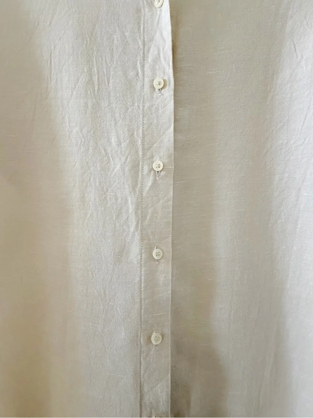 New J. Crew Relaxed-Fit Beach Shirt in Linen-Cotton Blend Sheer Flax Size Medium